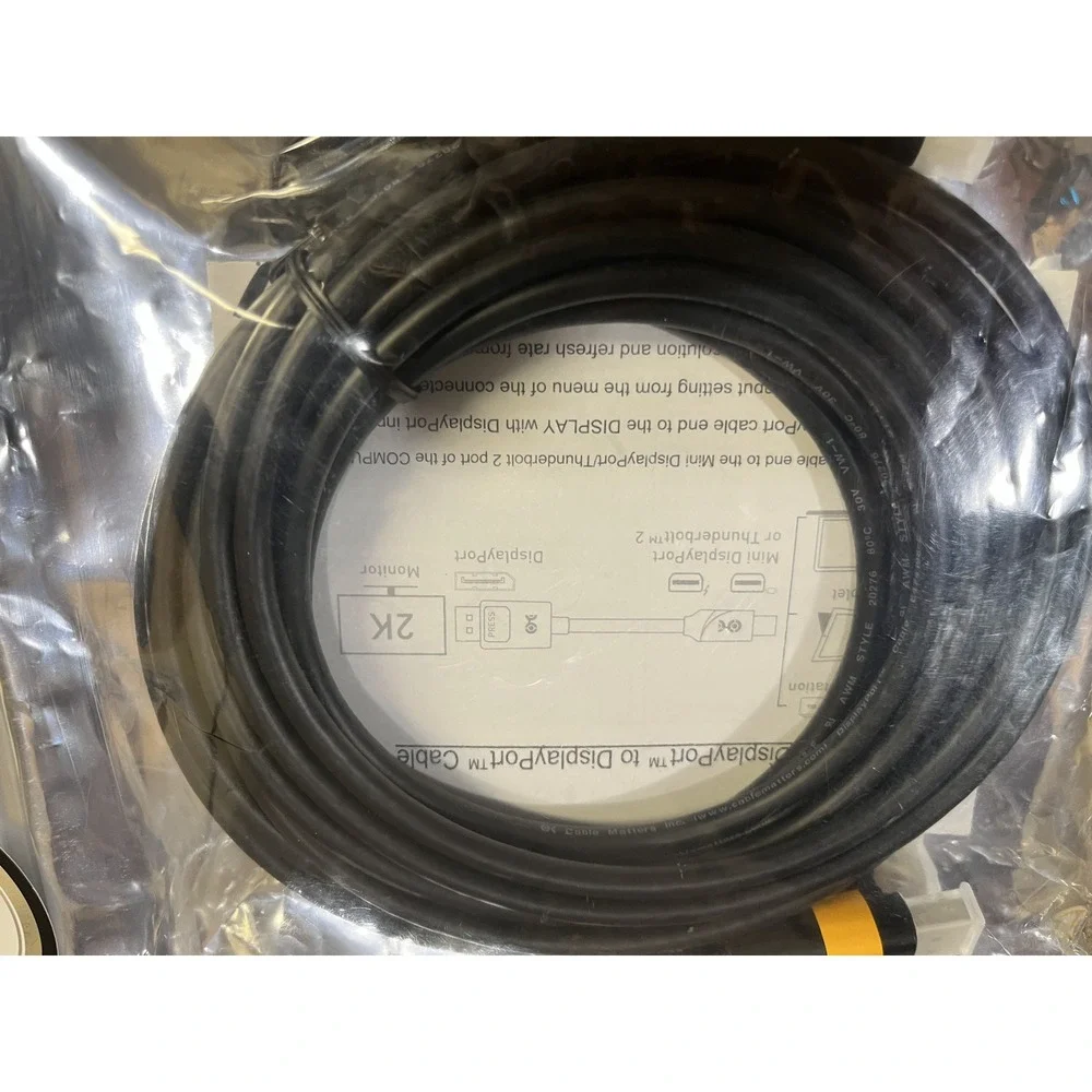 Cable Matters Mini DisplayPort to DisplayPort Cable 15ft‎ 101007-BLACK-15 2K